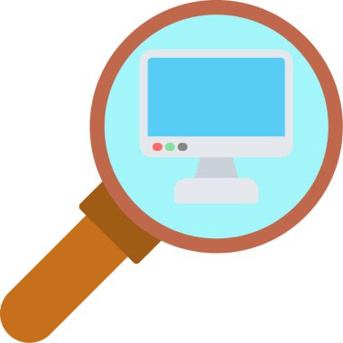 bilgisayar izleme simgesi, vektör illüstrasyonu