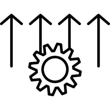 Cog ayarı simgesi vektör illüstrasyonu