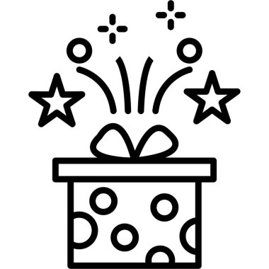 hediye simgesi, vektör çizimi