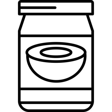 Kavanoz simgesi. Web için süt vektörü simgesinin özet çizimi