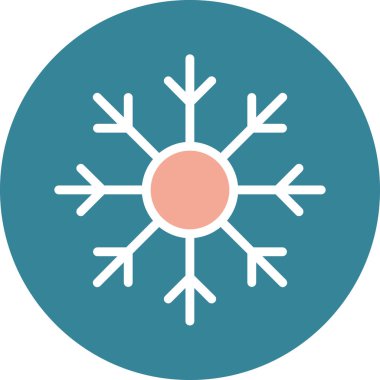 kar Tanesi simgesi vektör çizimi