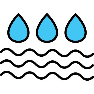 damla simgesi, çizgi vektörü