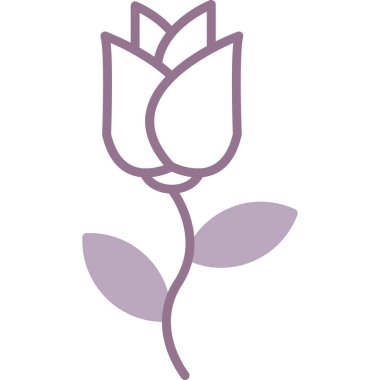 Çiçek. Web simgesi basit illüstrasyon