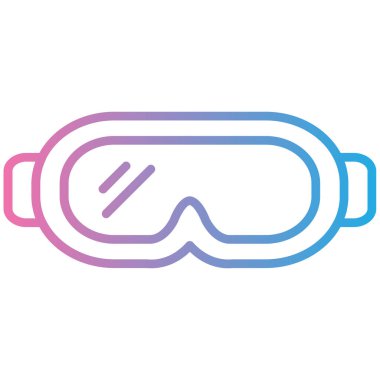 Dalış maske simgesi. vektör çizim