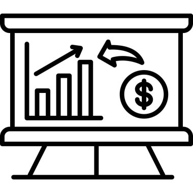 iş büyümesi grafiği simgesi, özet biçimi