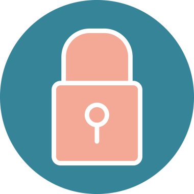 Kilit simgesinin vektör illüstrasyonu