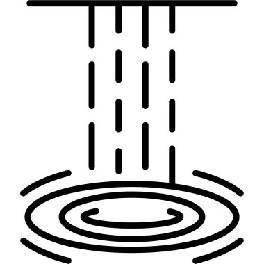 Su damlası ikonu. vektör illüstrasyonu