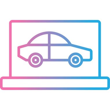 Modern araba. Web simgesi