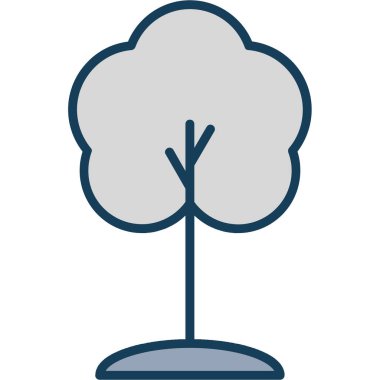 ağaç simgesi vektör illüstrasyonu