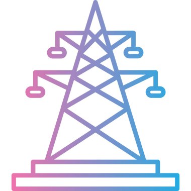 Kule. Web simgesi basit illüstrasyon