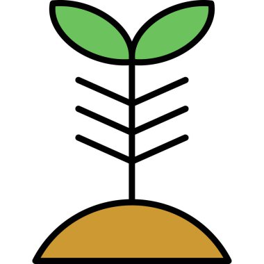 Bitki. Web simgesi basit illüstrasyon