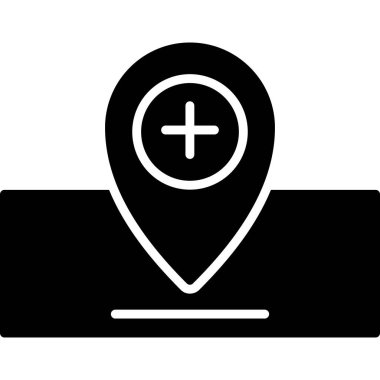 konum haritası pin vektörü simgesi