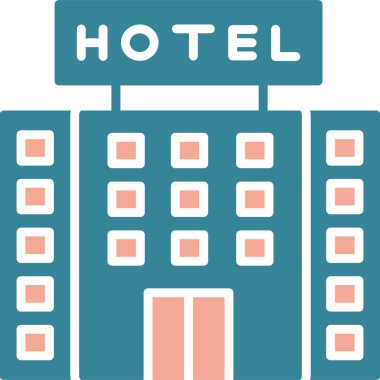 Otel simgesi vektör illüstrasyonu