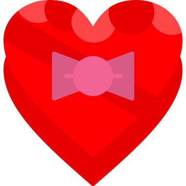 Kurdeleli kalp, vektör illüstrasyonu