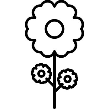 Çiçek simgesi, anahat stili