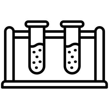 test tübü simgesi, dış hat vektörü