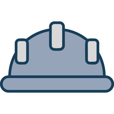 vektör inşaat kask simgesi