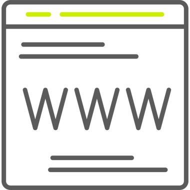 tarayıcı web simgesi, basit vektör illüstrasyonu