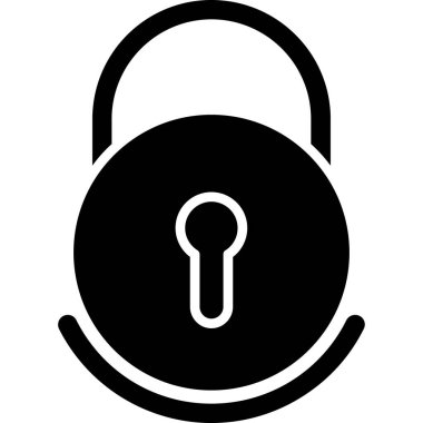 Kilit. Web simgesi basit illüstrasyon