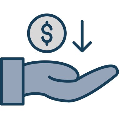 Para dolar para simgesi Doldurulmuş dış hat biçimi