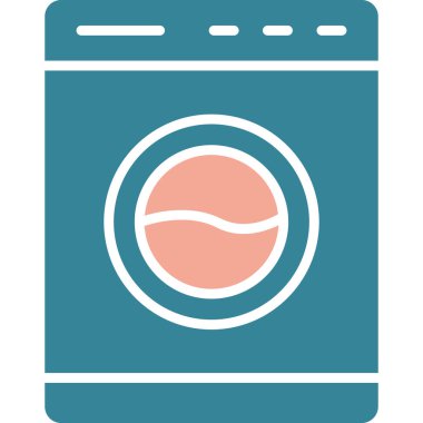 Çamaşır makinesi. Basit resimleme