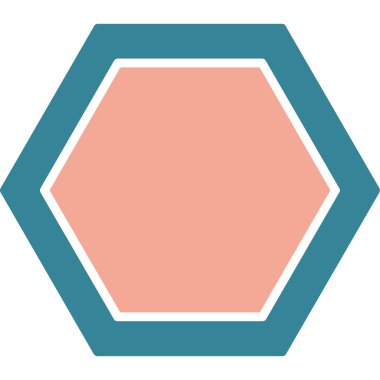 altıgenin düz simgesi