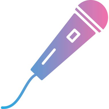 Mikrofon. Web simgesi basit illüstrasyon