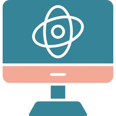 Bilgisayar monitörü. Basit resimleme