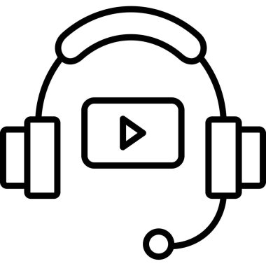 video. Web simgesi basit illüstrasyon
