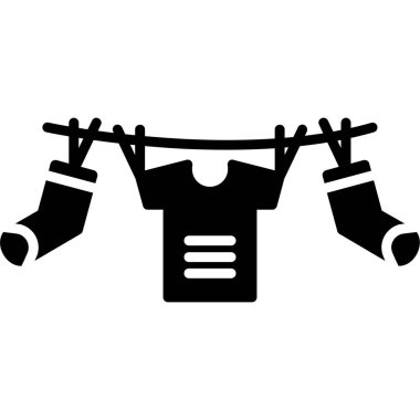 Yılbaşı ren geyiği simgesi basit bir vektör. Noel süslemesi