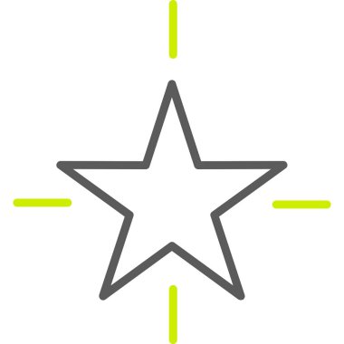 Resimli Simge Arka Planda İzole - Yıldız