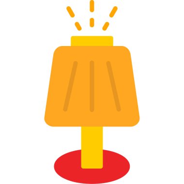 düz renk çizgi film lambası