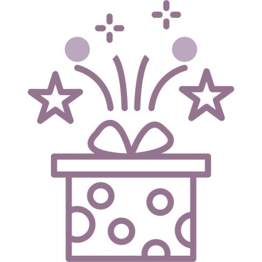 Yay ve Noel süsleme ikonlu hediye kutusu