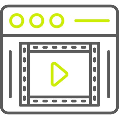 video. Web simgesi basit illüstrasyon