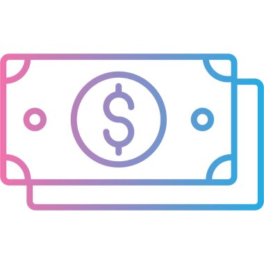 para vektörü renk çizgisi simgesi