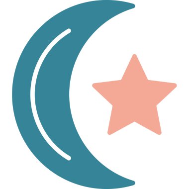 Ay. Web simgesi basit illüstrasyon