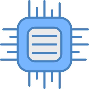 İşlemci. Web simgesi basit illüstrasyon