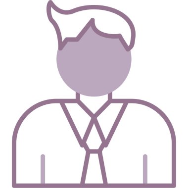 Avatar man simgesi vektör illüstrasyonu