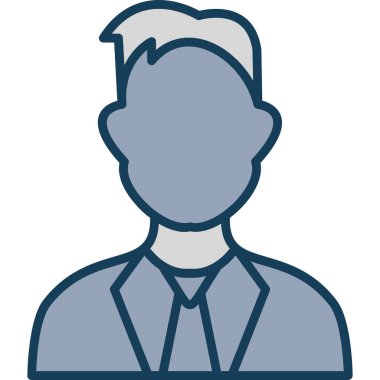 avatar iş adamı simgesi ana hatları biçiminde