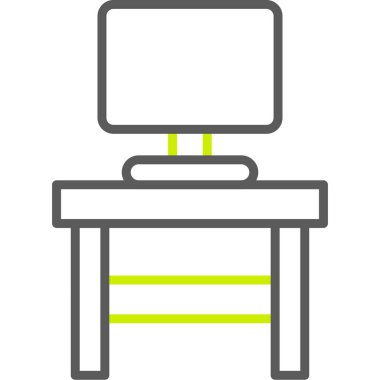 Masa. Web simgesi basit illüstrasyon