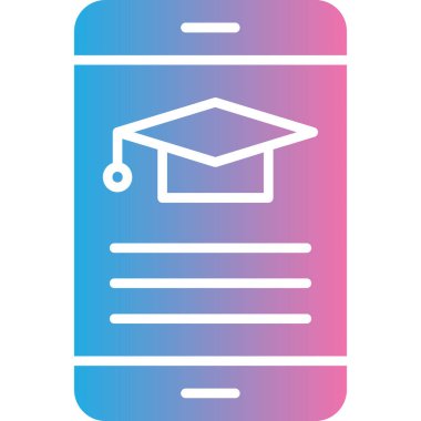 vektör mezuniyet cap simgesi