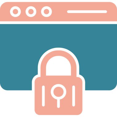 Kilit. Web simgesi basit tasarım