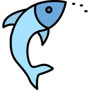 Balık. Web simgesi basit illüstrasyon