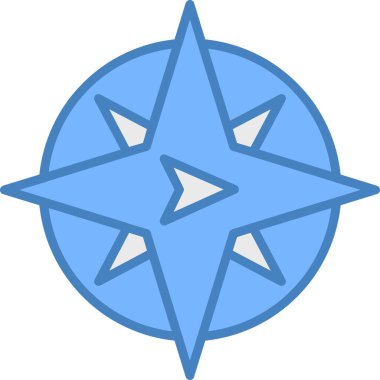 Pusula. Web simgesi basit illüstrasyon