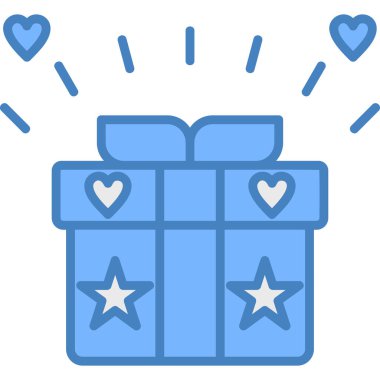 hediye günü simgesi, vektör illüstrasyon tasarımı