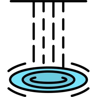 Bir su damlasının vektör çizimi