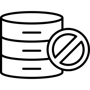 veritabanı sunucu simgesi ana hat biçiminde