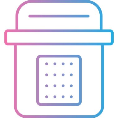 Yemek pişirmek. Web simgesi basit illüstrasyon