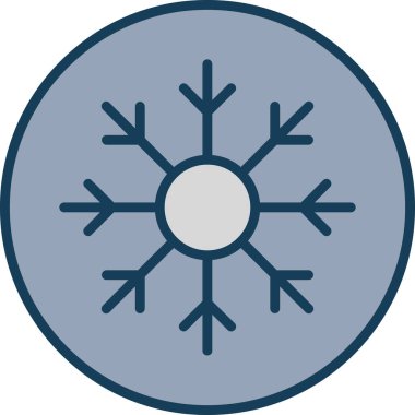 kar Tanesi simgesi vektör çizimi