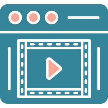 Televizyon. Web simgesi basit illüstrasyon